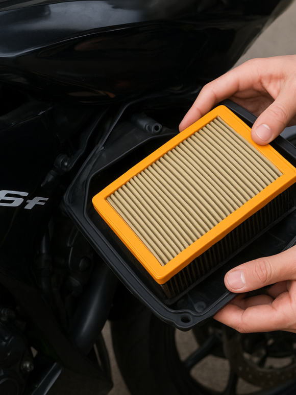 Comment changer filtre a aire moto Kawasaki ER6F 2016
